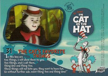 2003 Comic Images The Cat in the Hat #31 The Cat's Favorite Things Back