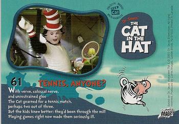 2003 Comic Images The Cat in the Hat #61 Tennis, Anyone? Back