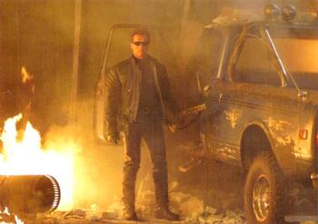 2003 Comic Images Terminator 3 #19 Flaming Debris Front