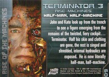 2003 Comic Images Terminator 3 #60 Half-Man, Half-Machine Back