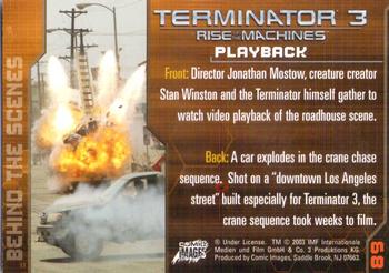 2003 Comic Images Terminator 3 #68 Playback Back