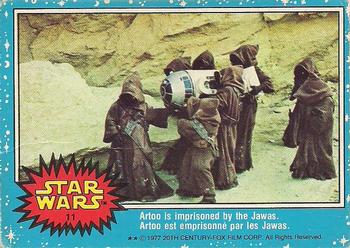 1977 O-Pee-Chee Star Wars #11 Artoo is imprisoned by the Jawas Front