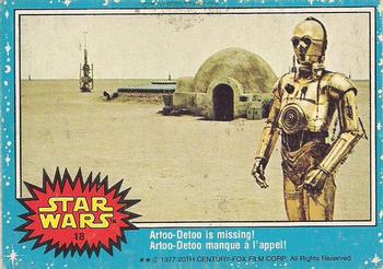 1977 O-Pee-Chee Star Wars #18 Artoo-Detoo is missing! Front