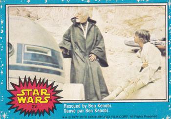 1977 O-Pee-Chee Star Wars #22 Rescued by Ben Kenobi Front