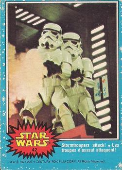 1977 O-Pee-Chee Star Wars #42 Stormtroopers attack! Front