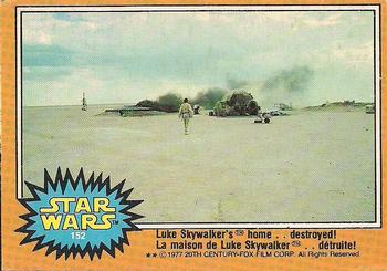 1977 O-Pee-Chee Star Wars #152 Luke Skywalker's home...destroyed! Front