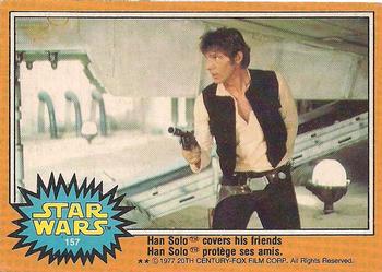 1977 O-Pee-Chee Star Wars #157 Han Solo covers his friends Front