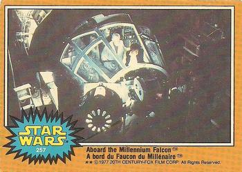 1977 O-Pee-Chee Star Wars #257 Aboard the Millennium Falcon Front