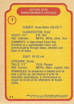 1980 O-Pee-Chee The Empire Strikes Back #7 Artoo-Detoo Back
