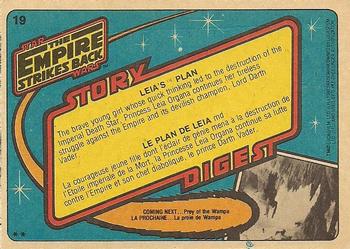1980 O-Pee-Chee The Empire Strikes Back #19 Leia's Plan Back