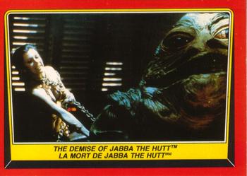 1983 O-Pee-Chee Star Wars: Return of the Jedi #46 The Demise of Jabba the Hutt Front