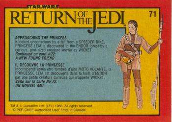 1983 O-Pee-Chee Star Wars: Return of the Jedi #71 Approaching the Princess Back