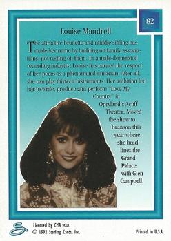 1992 Sterling Country Gold #82 Louise Mandrell Back