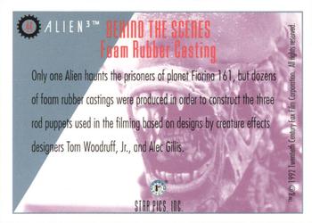 1992 Star Pics Alien 3 #44 Foam Rubber Coating Back