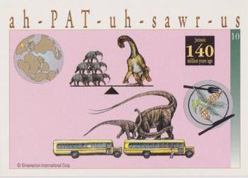 1992 Star Pics Dinamation Dino #10 Apatosaurus Back