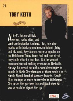 1993 Sterling Country Gold 2 #24 Toby Keith Back