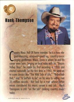 1993 Sterling Country Gold 2 #42 Hank Thompson Back
