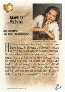 1993 Sterling Country Gold 2 #46 Martina McBride Back