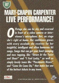 1993 Sterling Country Gold 2 #87 Mary-Chapin Carpenter Back