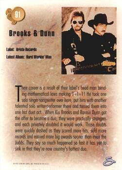 1993 Sterling Country Gold 2 #91 Brooks & Dunn Back