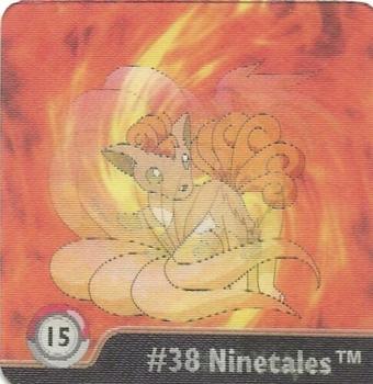 1999 ArtBox Pokemon Action Flipz Series One #15 #37 Vulpix            #38 Ninetales Front
