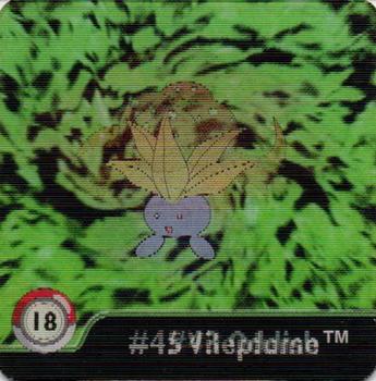 1999 ArtBox Pokemon Action Flipz Series One #18 #43 Oddish            #44 Gloom             #45 Vileplume Front