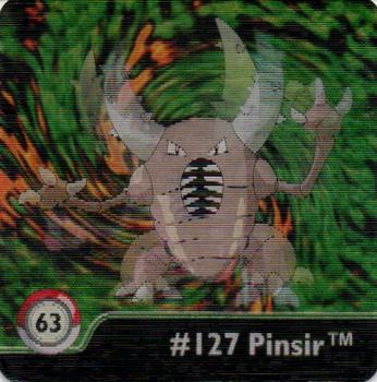 1999 ArtBox Pokemon Action Flipz Series One #63 #127 Pinsir Front