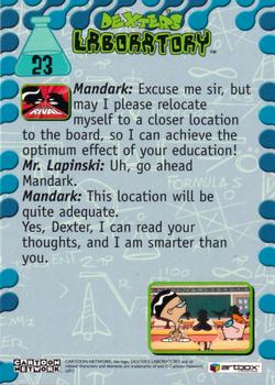 2001 ArtBox Dexter's Laboratory #23 Yes Dexter, I am smarter than you Back