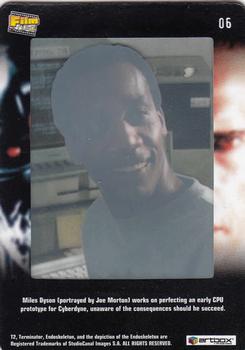 2003 ArtBox Terminator 2 FilmCardz #6 Miles Dyson Back