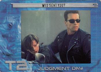 2003 ArtBox Terminator 2 FilmCardz #26 Who Sent You? Front
