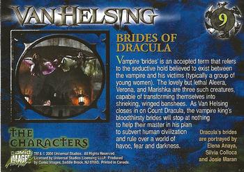 2004 Comic Images Van Helsing #9 Brides of Dracula Back