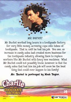 2005 ArtBox Charlie and the Chocolate Factory #14 Mr. Bucket Back
