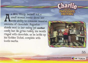 2005 ArtBox Charlie and the Chocolate Factory #33 What A Repulsive Boy Back