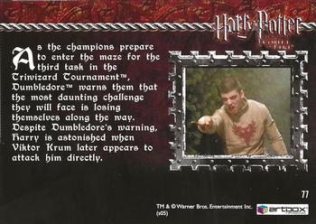 2005 ArtBox Harry Potter and the Goblet of Fire #77 People Change In The Maze Back