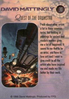 1995 FPG David Mattingly #30 Quest of the Dawnstar Back