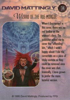 1995 FPG David Mattingly #34 Wizard of the Rue Morgue Back