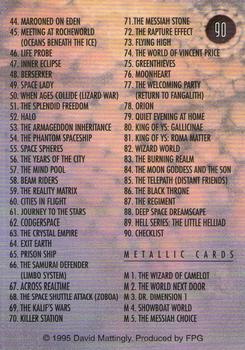 1995 FPG David Mattingly #90 Checklist Back