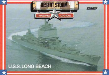 1991-92 Spectra Star Desert Storm Troops #13 USS Long Beach Front