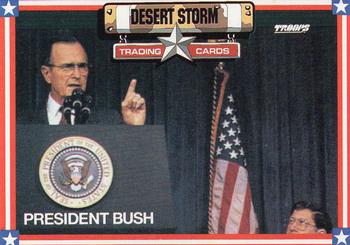 1991-92 Spectra Star Desert Storm Troops #51 President Bush Front