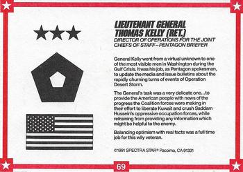 1991-92 Spectra Star Desert Storm Troops #69 GEN. Kelly Back