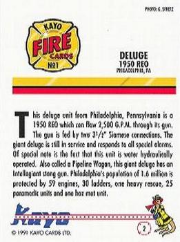 1991 Kayo Fire Engines #2 Deluge, Philadelphia, PA Back