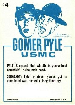 1965 Fleer Gomer Pyle #4 Sergeant, I hates to say it, but you just don't whistle pretty! Back