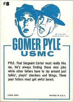 1965 Fleer Gomer Pyle #8 Ah sure love it here in the Marines. Ah kin be workin' and layin' down at the same time. Back