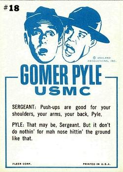 1965 Fleer Gomer Pyle #18 While you're down there Pyle, check those cracks f Back
