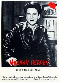 1965 Fleer Hogan's Heroes #1 Lose a tank Col. Klink? Front