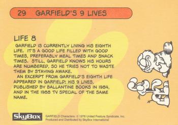 1992 SkyBox Garfield Premier Edition #29 Garfield (Hitting Odie) Back