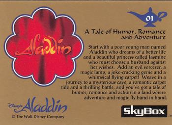 1993 SkyBox Aladdin #1 A Tale of Humor, Romance and Adventure [Title ] Back