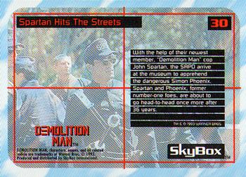 1993 SkyBox Demolition Man #30 Spartan Hits The Streets Back