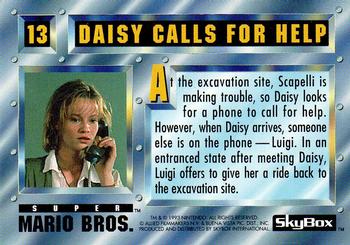 1993 SkyBox Super Mario Bros. #13 Daisy Calls for Help Back