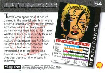1993 SkyBox Ultraverse #54 Death Dance Back